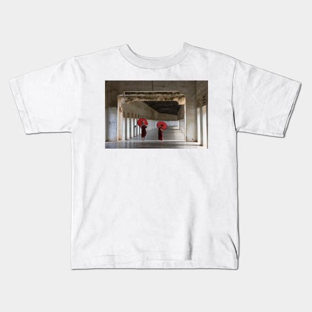 Young Monks Kids T-Shirt by Memories4you